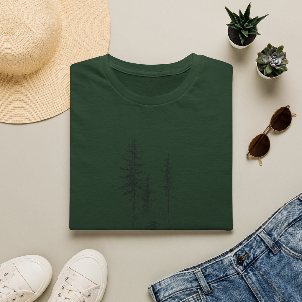 Hiker in Dark Forest T-Shirt