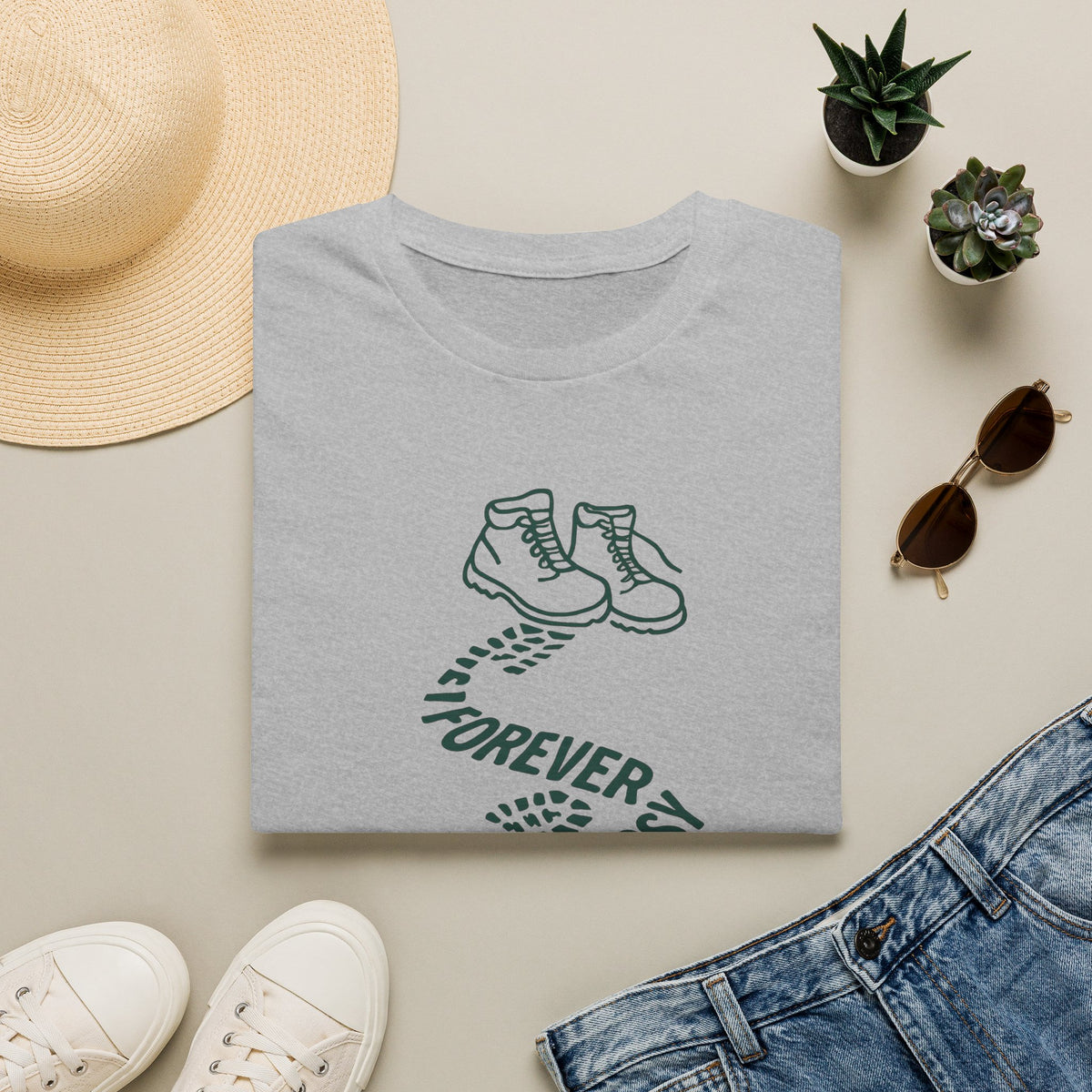 Boots with Footprints T-Shirt