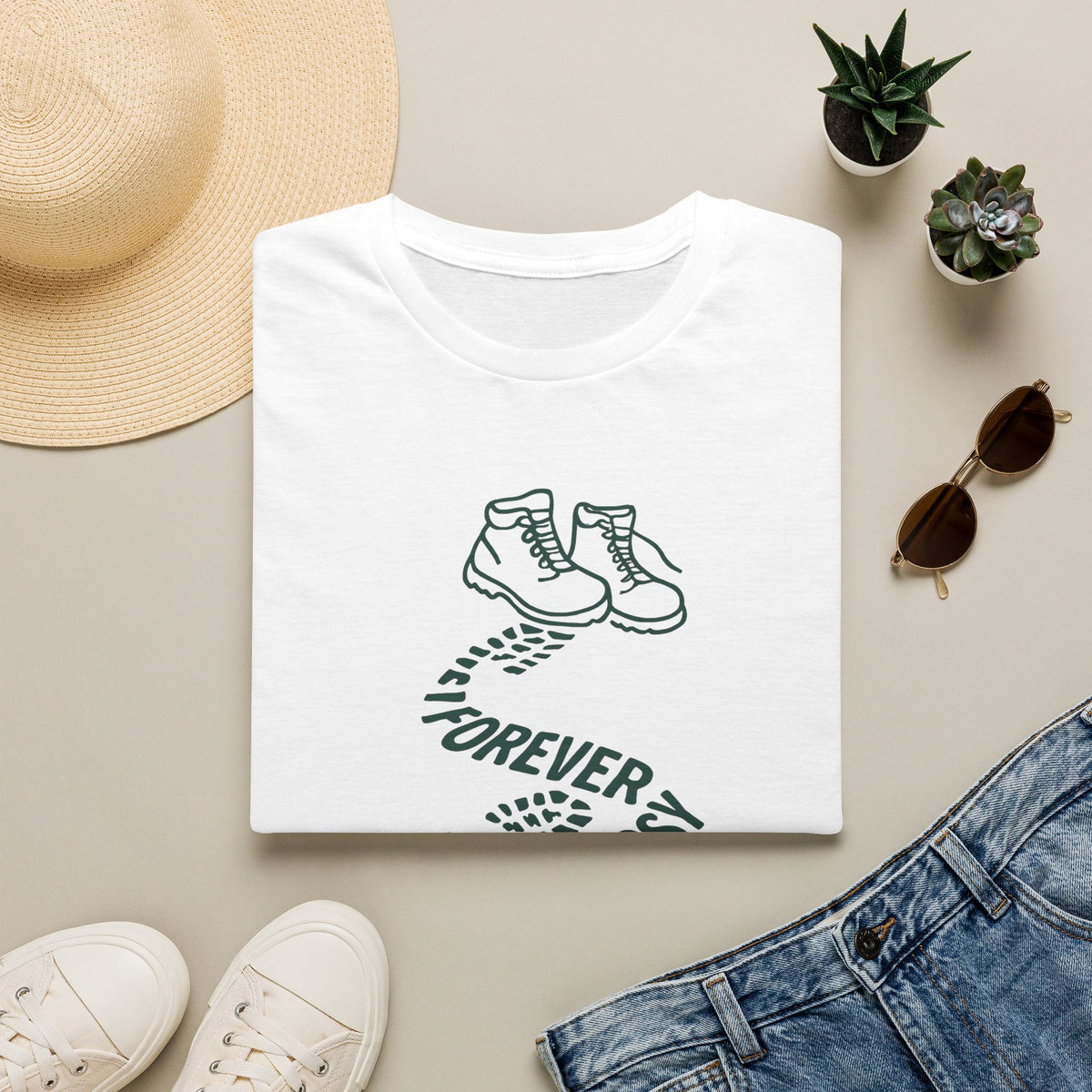 Boots with Footprints T-Shirt