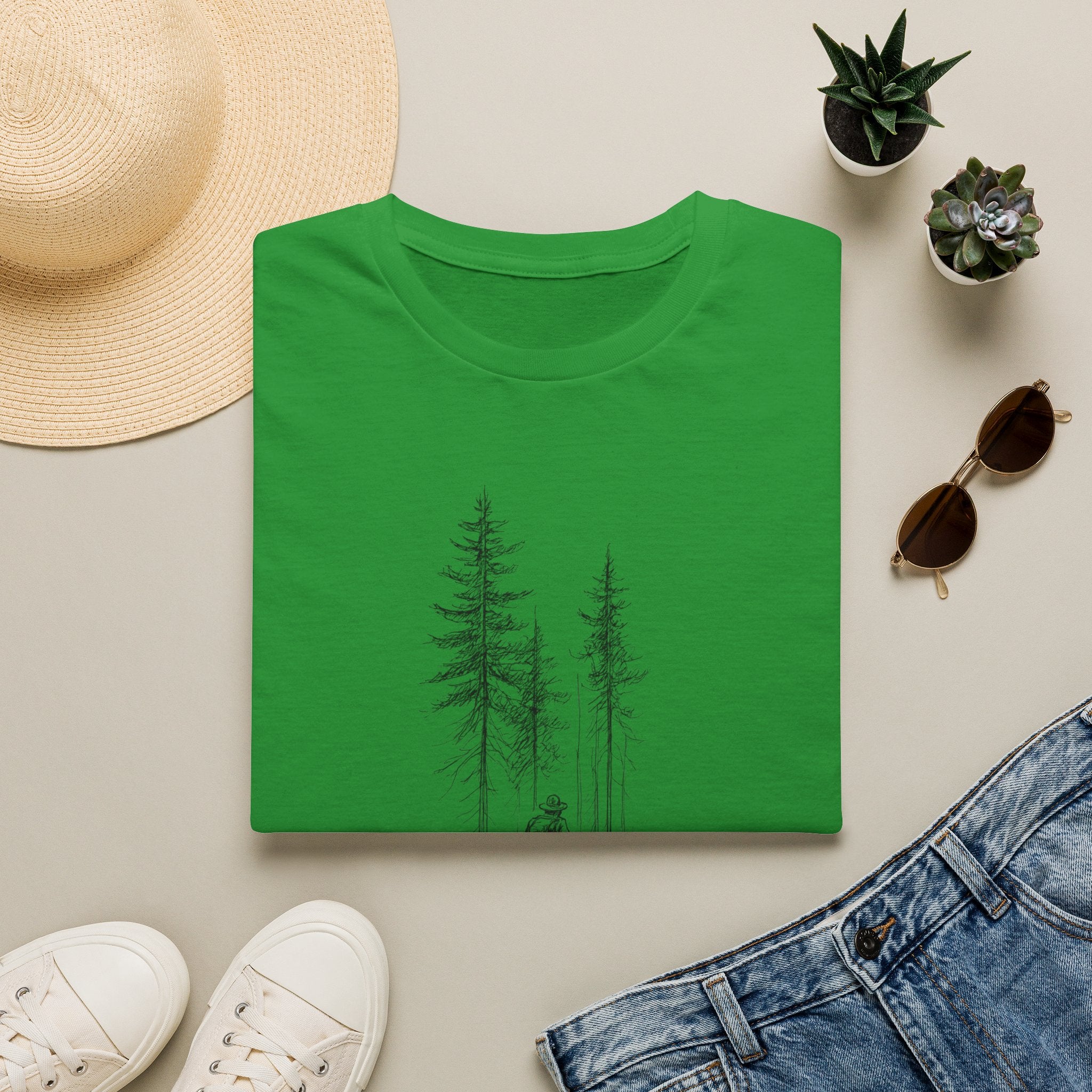 Hiker in Dark Forest T-Shirt