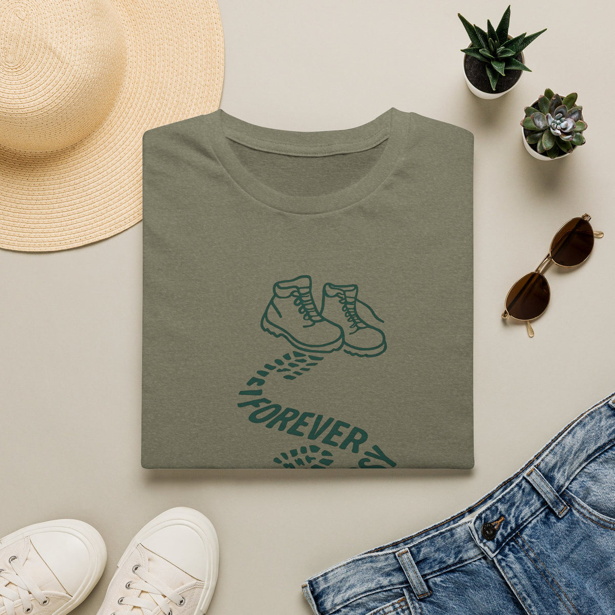 Boots with Footprints T-Shirt
