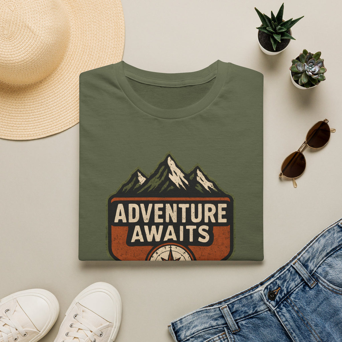 Adventure Awaits Patch T-Shirt